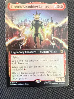MTG - FOIL Electro, Assaulting Battery (Extended Art) - Spider-Man (SPM) 260 NM - Image 1