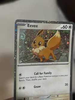 Bleed Error SWIRL Eevee SVP 200 Cosmo Galaxy Swirl Pokemon Destined Rivals NM A - Image 1