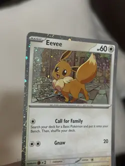 Bleed Error SWIRL Eevee SVP 200 Cosmo Galaxy Swirl Pokemon Destined Rivals NM A - Image 3