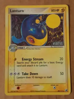 Pokemon Lanturn 40/115 ex Unseen Forces Reverse Holo NM See Pictures - Image 1