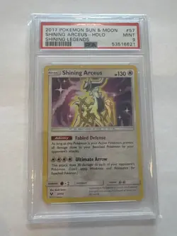 2017 POKEMON SUN & MOON SHINING LEGENDS #57 SHINING ARCEUS-HOLO PSA 9 - Image 1