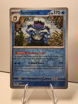 Seismitoad 052/197 SV03: Obsidian Flames Reverse Holo Pokemon TCG NM - Image 1