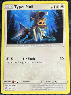Type: Null 183/236 Pokemon English Sun & Moon Cosmic Eclipse 2019 - Image 1