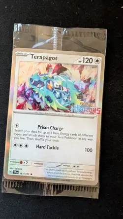 SEALED Pokemon Terapagos 161/191 Surging Sparks Stamped Horizons Promo - Image 1