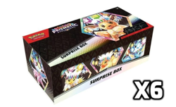 Pokemon Prismatic Evolutions Surprise Box Opened Case - 6 Sealed Surprise Boxes - Image 1