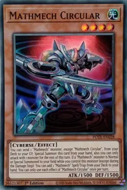 POTE-EN028 MATHMECH CIRCULAR SUPER RARE 1ST EDITION YuGiOh CARD - Image 1