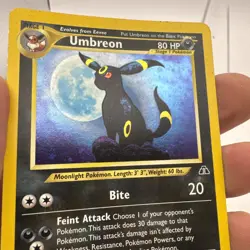 Pokemon TCG Umbreon Neo Discovery Holo Card 13/75 Unlimited Rare 2001 MP - Image 2