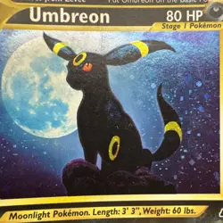 Pokemon TCG Umbreon Neo Discovery Holo Card 13/75 Unlimited Rare 2001 MP - Image 3