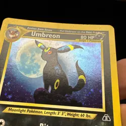 Pokemon TCG Umbreon Neo Discovery Holo Card 13/75 Unlimited Rare 2001 MP - Image 4