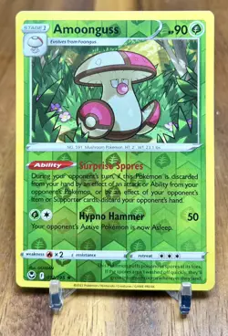 Amoonguss 012/195 Silver Tempest Rare Reverse Holo Pokemon Card NM - Image 1