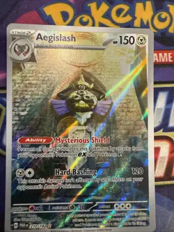 Pokemon TCG Aegislash Paradox Rift 210/182 Holo Illustration Rare Card - Image 1
