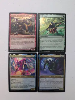 Lot Of (4) FOIL Spiderman MTG Uncommon/Common Cards - Image 1