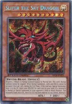 Yugioh - Slifer the Sky Dragon - 1st Edition - Secret Rare NM - Free Holo Card - Image 1