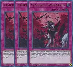 Yugioh - Vampire Domination x 3 - 1st Edition Ultra Rare NM - Free Holo Card - Image 1