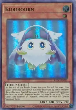Yugioh - Kuribohrn - 1st Edition - Ultra Rare NM - Free Holographic Card - Image 1