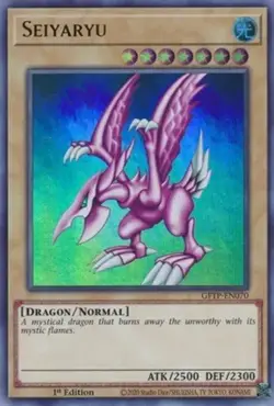 Yugioh - Seiyaryu - 1st Edition - Ultra Rare NM - Free Holographic Card - Image 1