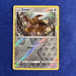 Eevee 49/68 Pokemon TCG Card Hidden Fates Reverse Holo - NM (c) - Image 1