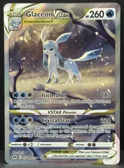 Pokemon TCG Crown Zenith Galarian Gallery Glaceon VSTAR Holo Card GG40/GG70 - Image 1