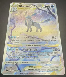 Pokemon TCG Crown Zenith Galarian Gallery Glaceon VSTAR Holo Card GG40/GG70 - Image 3