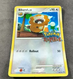 Pokemon Rumble Bibarel Promo Card 16/16 HP/DMG - Image 1