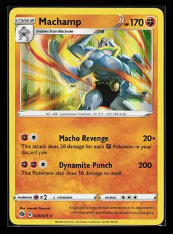 Machamp 26/73 Holo Rare Champion's Path Pokemon Card - Image 1