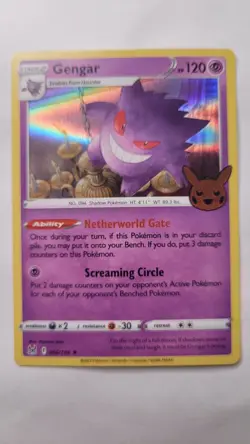 Pokemon Gengar Trick Or Trade 2023 Halloween STAMP BOOster Card 66/196 - Image 1