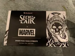 MTG Secret Lair Marvel Spider-Man: Mana Symbiote Sealed Raised Foil SLD In Hand - Image 1