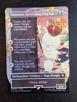 MTG Final Fantasy English Summon: Good King Mog XII Borderless 0194 Foil - Image 1