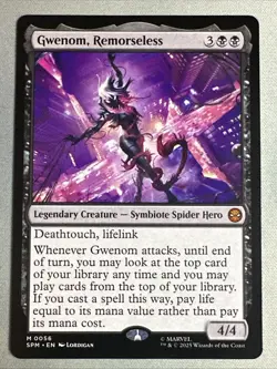 MTG / Gwenom, Remorseless / SPM / #56 / Regular / Mythic / NM - Image 1