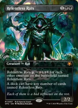 1 x Relentless Rats - Foil - Borderless - Special Guests - NM-Mint - MTG - Image 1