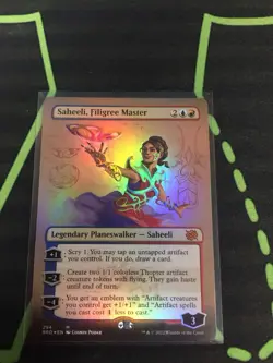 MTG Magic The Gathering Saheeli, Filigree Master Foil Borderless Planeswalker - Image 1