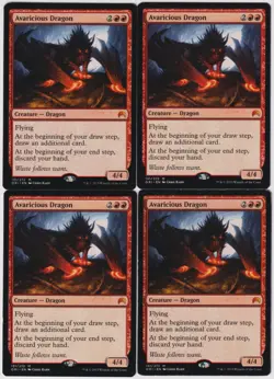 MTG 4X Avaricious Dragon X4 Magic Origins - (3X SP/NM & 1X PL) - Image 1