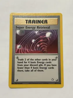 Pokemon TCG Super Energy Retrieval Unlimited Rare Card 89/111 Neo Genesis - Image 1