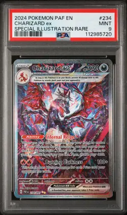 2024 POKEMON PAF EN-PALDEAN FATES SPECIAL ILLUSTRATION RARE CHARIZARD EX PSA 9 - Image 1