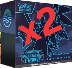 Pokemon Center Mega Evolution Phantasmal Flames ETBs x2 PREORDER - Image 1
