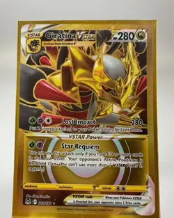 Pokemon TCG Giratina VSTAR 212/196 Gold Secret Rare 2022 Lost Origin NM - Image 1