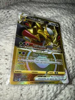 Pokemon TCG Giratina VSTAR 212/196 Gold Secret Rare 2022 Lost Origin NM - Image 1