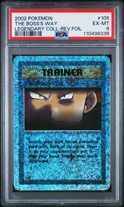 2002 POKEMON LEGENDARY COLLECTION #105 THE BOSS'S WAY-REVERSE FOIL PSA 6 - Image 1