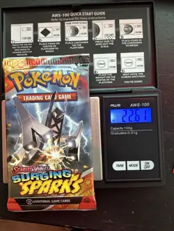 VERY HEAVY! 22.61g Surging Sparks Pokemon TCG Booster Pack - Image 1