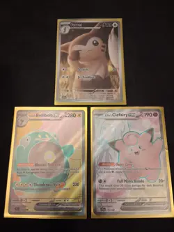Pokemon TCG Journey Together Clefairy Furret Bellibolt LOT of 3 NM MINT RAW - Image 1