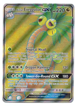 Alolan Exeggutor GX (Full Art) 107/111 Sm-Crimson Invasion Holo Pokemon TCG - NM - Image 1