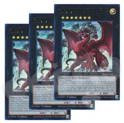 Yugioh Disaster Dragon Ruler of All Apocalypses x 3 - Ultra Rare NM - Free Holo - Image 1