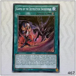 Karma of the Destruction Swordsman - BOSH-EN060 - Common 1st Edition Yugioh - Image 1