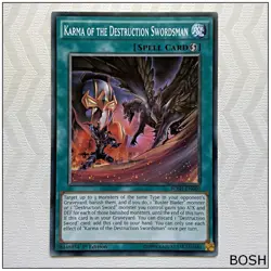 Karma of the Destruction Swordsman - BOSH-EN060 - Common 1st Edition Yugioh - Image 1