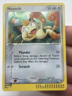 2003 Meowth 013 Nintendo Black Star Promo Cosmos Holo - Pokemon TCG Card - Image 1