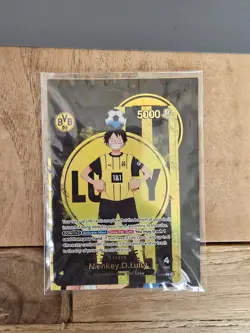 ONE PIECE x BVB 09 Dortmund Promo Karte Card ST13-003 Monkey D Luffy sealed - Image 1