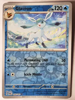 REVERSE HOLO Glaceon 054/167 NM / M - Twilight Masquerade Pokemon Card - Image 1