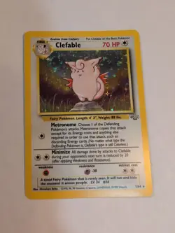 Clefable - Jungle 1/64 Unlimited Holo Pokemon TCG Card LP - Image 2