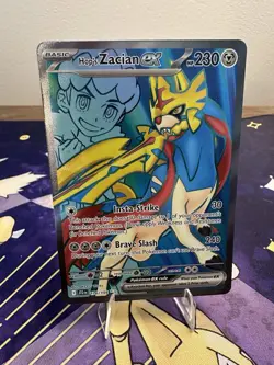 Pokemon TCG Hops Zacian EX Full Art Holo Card 176/159 Journey Together - Image 1