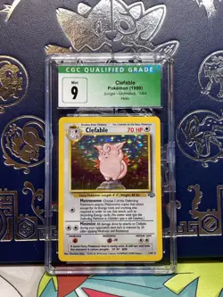 CGC 9 Clefable 1999 Jungle 1/64 Holo Pokemon Card INKED - Image 1